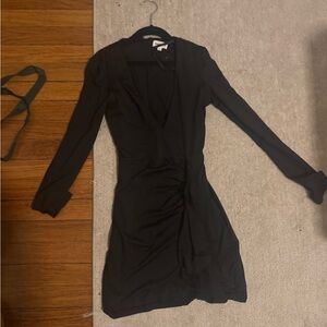 Elegant Black Long-Sleeve Dress